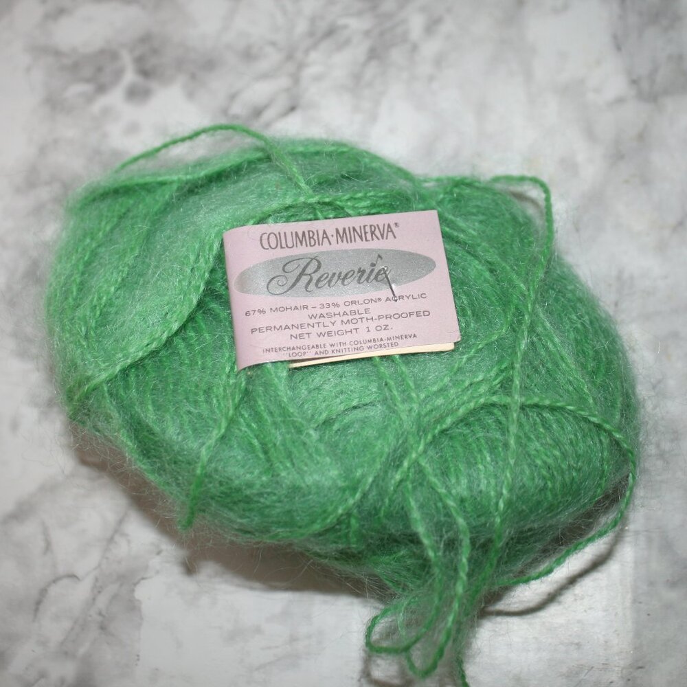 YARN # 1389 - Columbia Minerva Reverie Mohair Blend Green - 1 oz